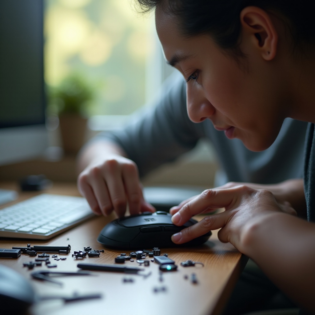 os botões do mouse logitech não funcionam