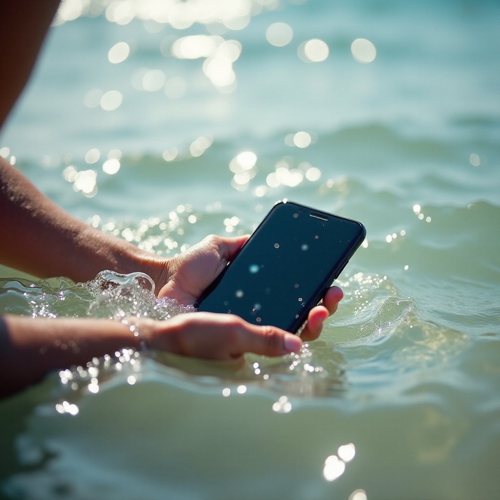 meu telefone Android caiu no oceano