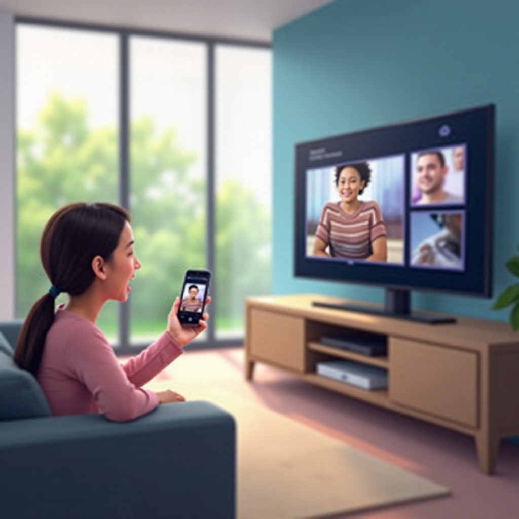 Android-Telefon auf einem intelligenten Samsung-Fernseher übertragen