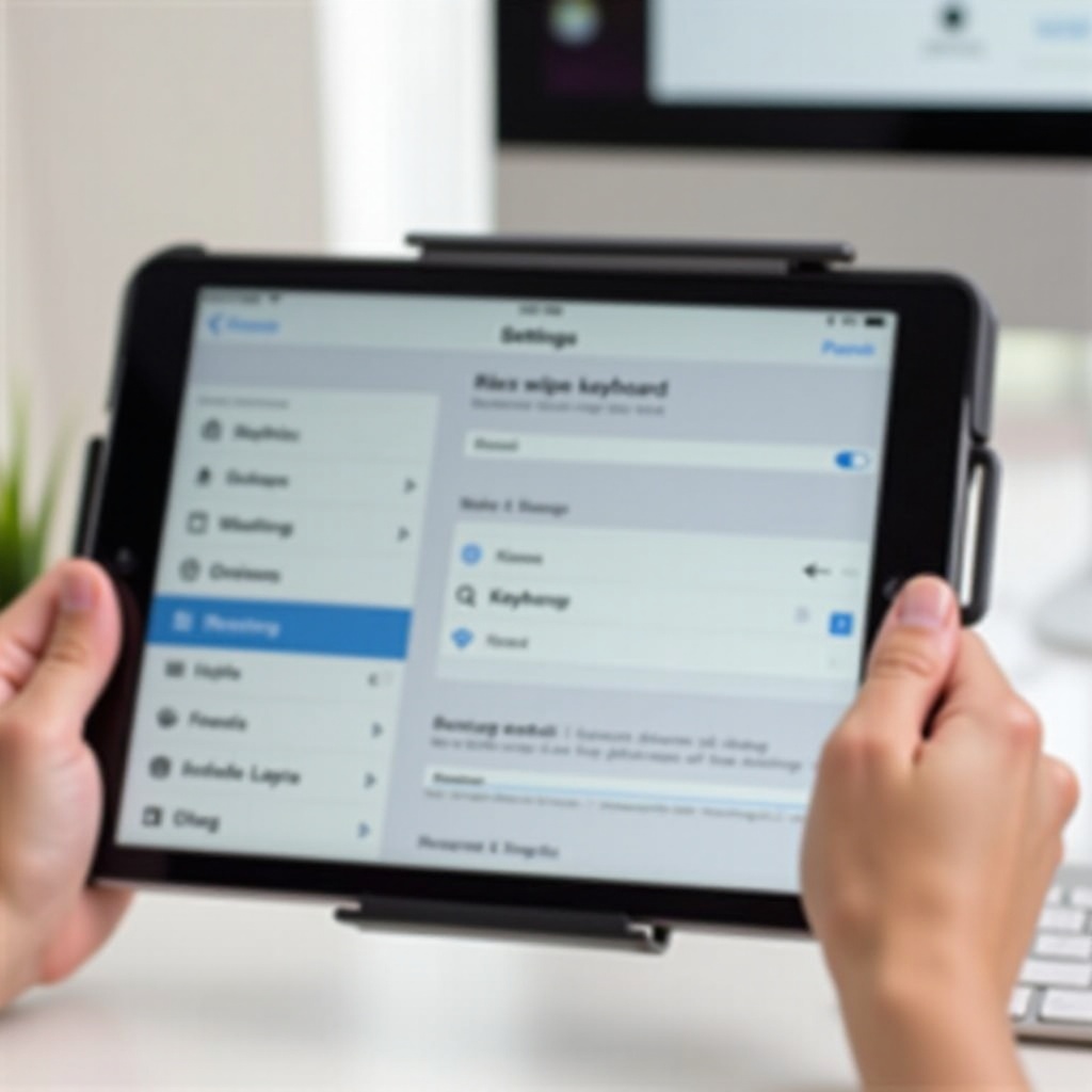 miten ottaa käyttöön pyyhkäisynäppäimistö iPadilla