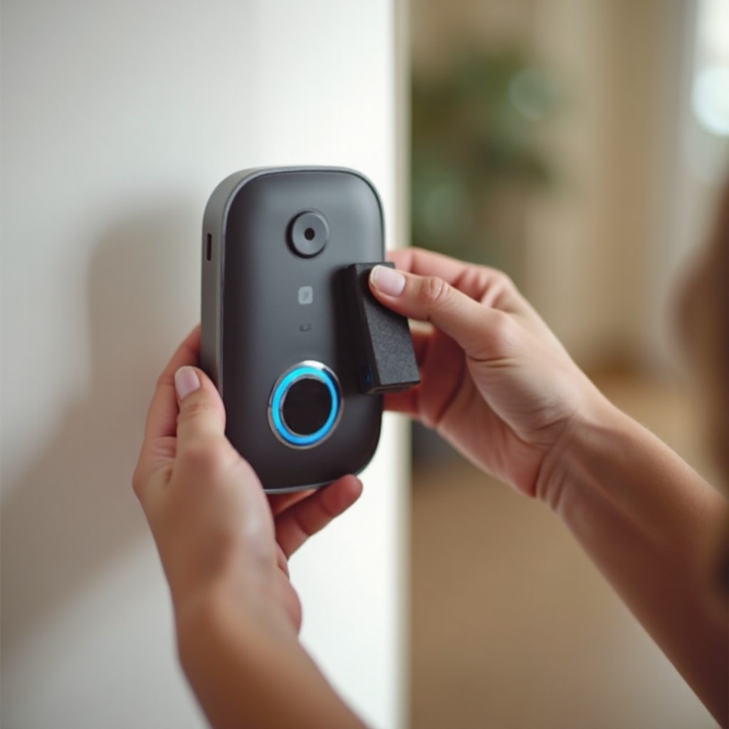 wie man die Batterie der Nest-Türklingel installiert