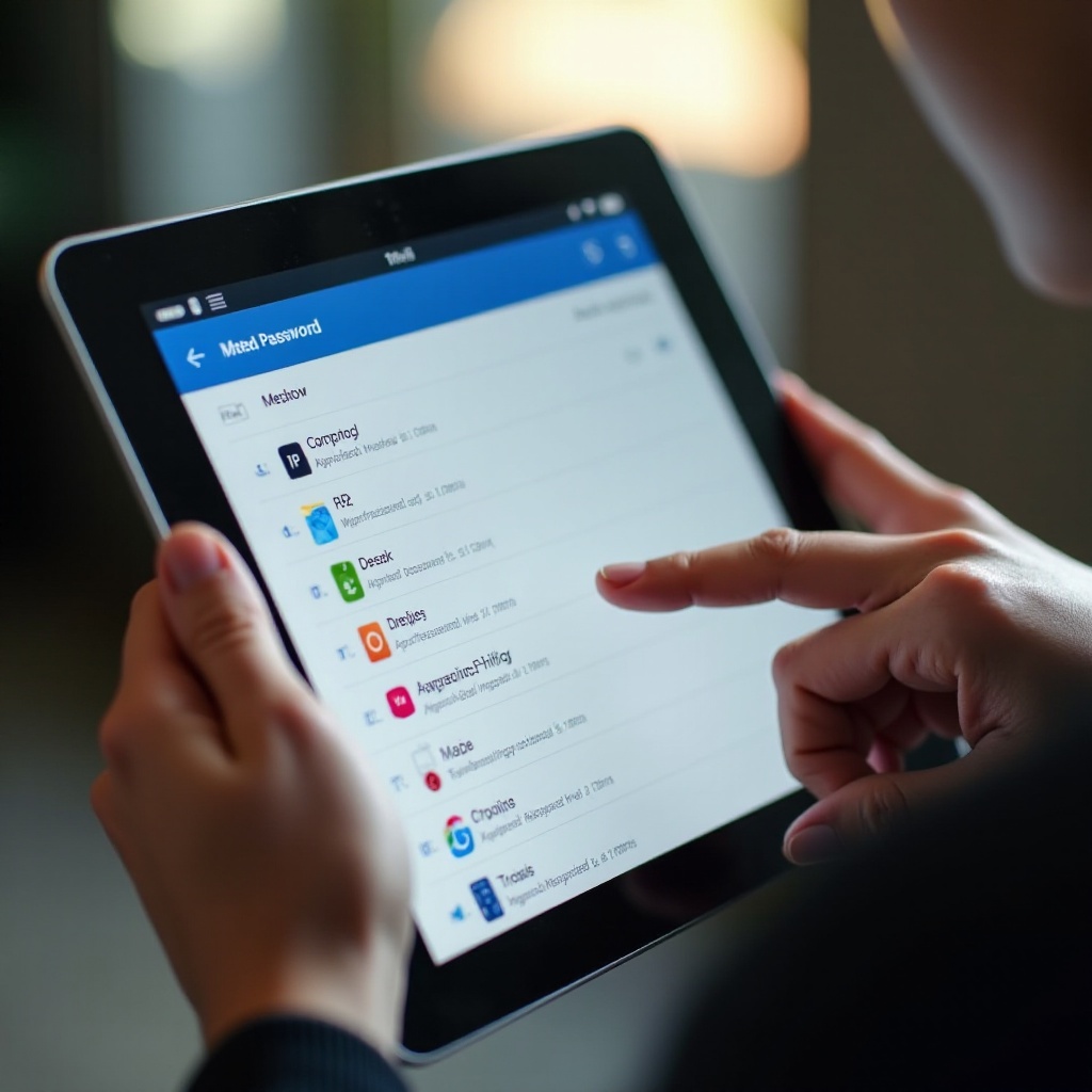 comment puis-je trouver mes mots de passe d'application sur ma tablette
